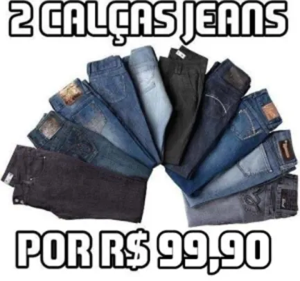 [Zattini] 2 Calças Jeans Masculinas - R$99,99