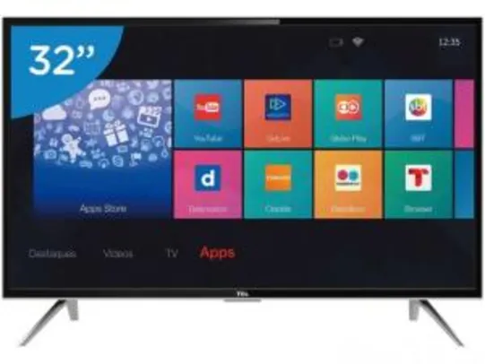 Smart TV LED 32” TCL L32S4900S - Conversor Digital Wi-Fi 3 HDMI 2 USB por R$ 997