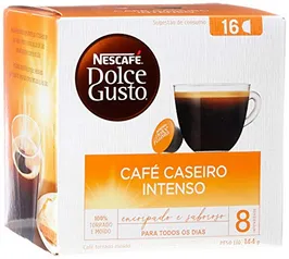 [Prime / REC] Nescafé, Dolce Gusto, Café Caseiro Intenso, 16 cápsulas