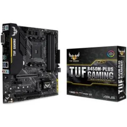 Placa Mãe Asus TUF B450M-PLUS GAMING, AMD AM4, mATX, DDR4 | R$819