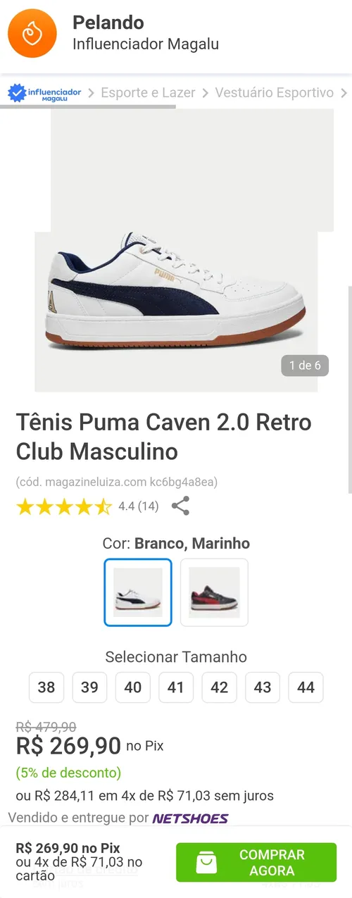 Imagem na descrição da promoção