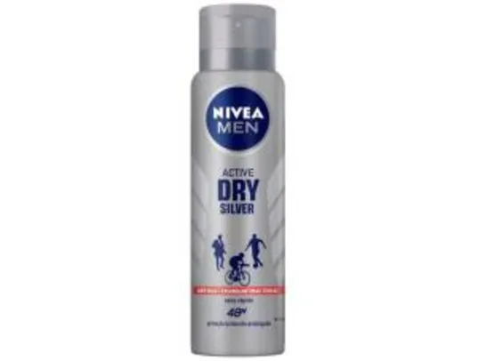 [Magalu Pay = R$6,34] Desodorante Nivea Men Active Dry Silver 150ml