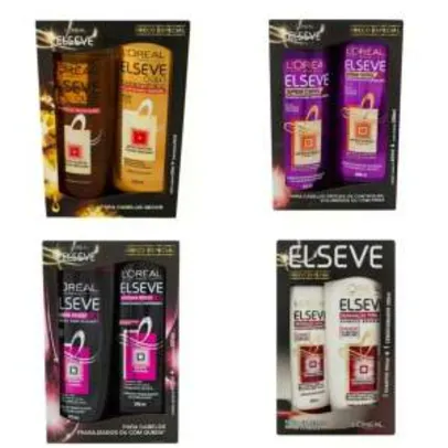Kits Elseve Shampoo 400ml + Condicionador 200ml R$ 10,55
