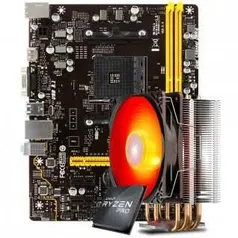 Kit Upgrade Placa Mãe Biostar A320MH + Processador AMD Ryzen 3 PRO + Cooler | R$ 1.149