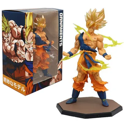 Dragon Ball Son Goku Super Saiyan Figura Anime de Ação, Modelo DBZ, Figurinhas Colecionáveis, 16cm