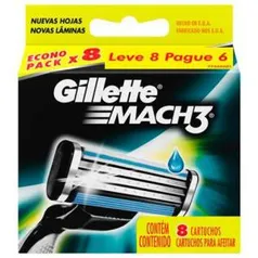 Carga Gillette Mach3 Leve 8 Pague 6 - R$ 29