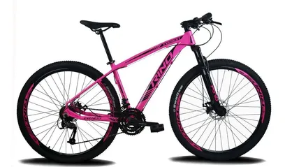 Foto do produto Bicicleta Aro 29 Rino Everest A Disco 24v Cambios Index, Rosa, Néon, 1