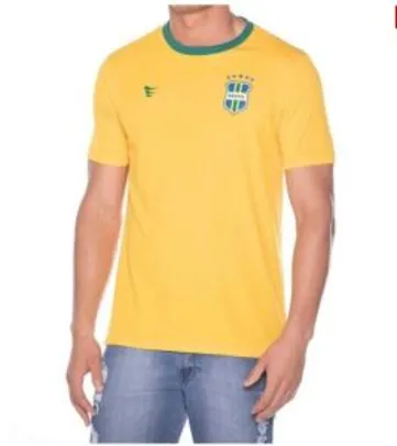 Camisa Brasil Fan Masculina - Verde e Amarelo
