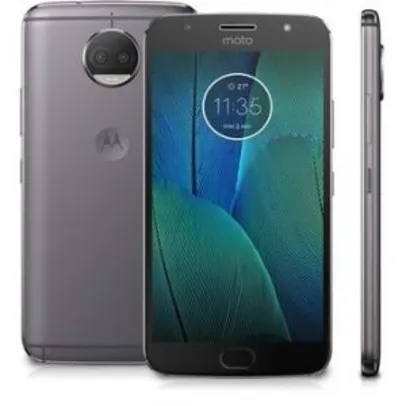 Moto G5S Plus Platinum Tela 5.5" Full HD Octa Core 32GB 3GB RAM Câmera Dupla 13MP e frontal 8MP com flash e ângulo aberto XT1802 R$900