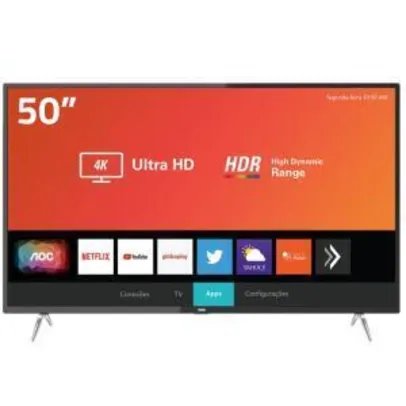 Smart TV LED 4K AOC LED 50U6295/78G 50" UHD | R$1.549