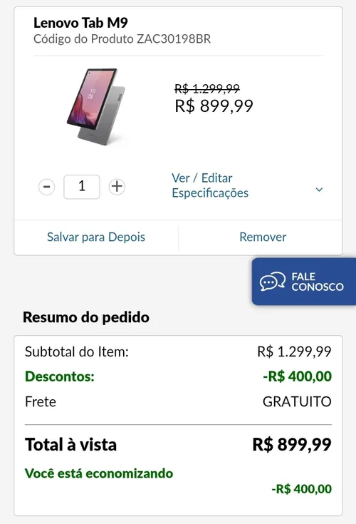 Imagem na descrição da promoção