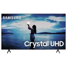 Smart TV Samsung 55" TU7020 Crystal UHD 4K 2020 Bluetooth Borda ultrafina Cinza Titan | R$2519