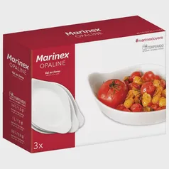 Conjunto Assadeira Marinex Opaline Oval 0,6/1,0/1,4L 3 Peças - SÓ NO APP