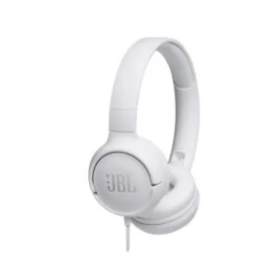 Fone de Ouvido JBL com Microfone Branco - T500WHT - R$90