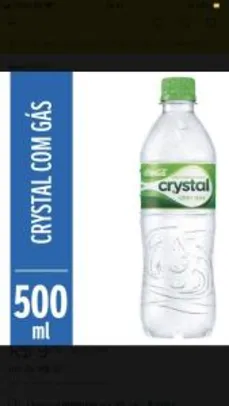 Água Crystal Com Gás Pet 500ml Pack 12 Unidades | R$10