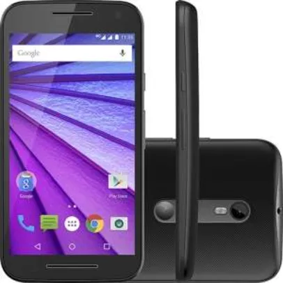 [Americanas]Smartphone Motorola Moto G 3ª Geração Dual Chip Desbloqueado Android 5.1 Tela HD 5" Memória Interna 8GB 4G Câmera 13MP Processador Quad Core 1.4GHz - Preto por R$ 989