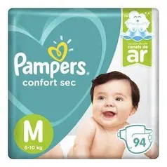 Fralda Pampers M Confort Sec Top 94 Unidades | R$60