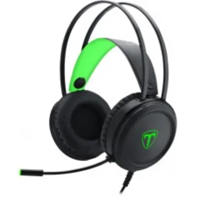 Headset Gamer T-Dagger Ural, Black e Green, T-RGH202