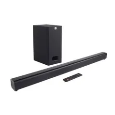 Soundbar JBL SB130 de 2.1 canais e subwoofer com fio Bluetooth Dolby digital 110 W Bivolt Preto R$1.044