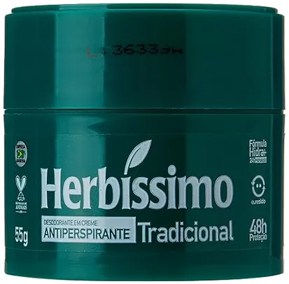 (+ Por - 3.32$)Desod. Creme Herb. Tradicional 55Gr, Herbissimo