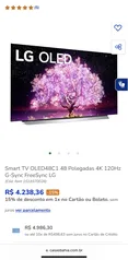 Smart TV OLED48C1 48 Polegadas 4K 120Hz G-Sync FreeSync LG