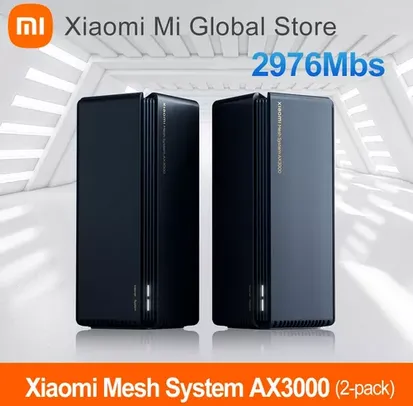 Roteador Xiaomi ax3000 (2-pacote) 256mb, 5g, wifi amplificador, ipv6, wpa3, Sistema Mesh