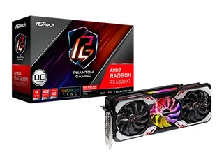 Placa de Vídeo ASRock AMD Radeon RX 6800 XT, 16G, GDDR6  - RADEON RX6800XT PGD 16GO