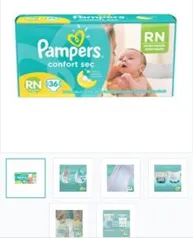 Fralda Pampers Confort Sec RN - 36 Unidades | R$22