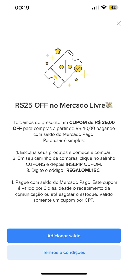 Imagem na descrição da promoção