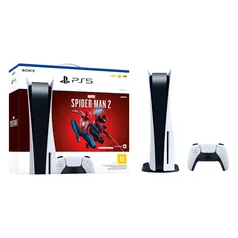 Console Sony PS5, Com Unidade de Disco e Jogo Marvel's Spider-Man 2