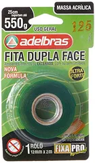 Fita Dupla Face, Fixa Pro Massa Acrilica, 12mmX2mts, Adelbras