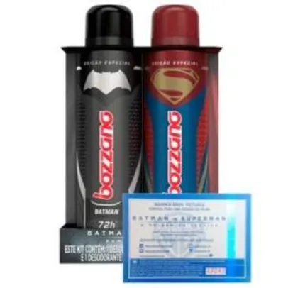 [VOLTOU - Clube do Ricardo] Kit 2 Desodorantes Aerosol Bozzano 90g -Edição Exclusiva Batman e Superman por R$10