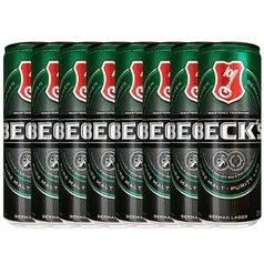 [MegaVip] Cerveja Becks Puro Malte Lata 350ml Pack - 8 Unidades 