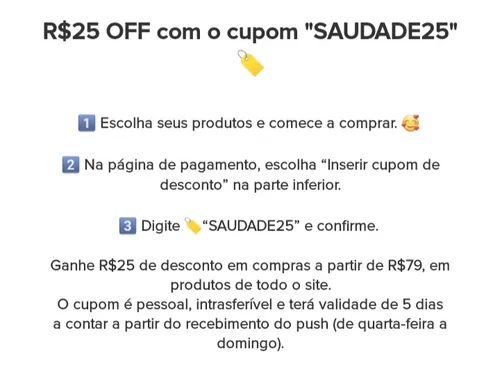 Imagem na descrição da promoção