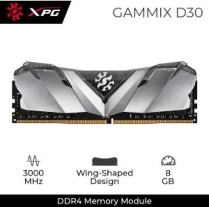 Memoria Gamer ADATA XPG DDR4 8GB 3000MHz GAMMIX D30 | R$340