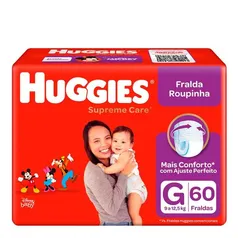 Fralda Huggies Roupinha Supreme Care G 60 Unidades