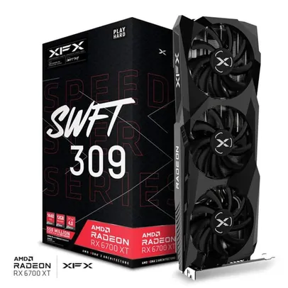 Placa de Vídeo XFX AMD Radeon, RX 6700 XT SWFT 309