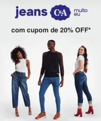 20% de desconto em peças JEANS C&A