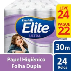 Papel Higiênico Folha Dupla Elite Ultra 24 Unidades R$23