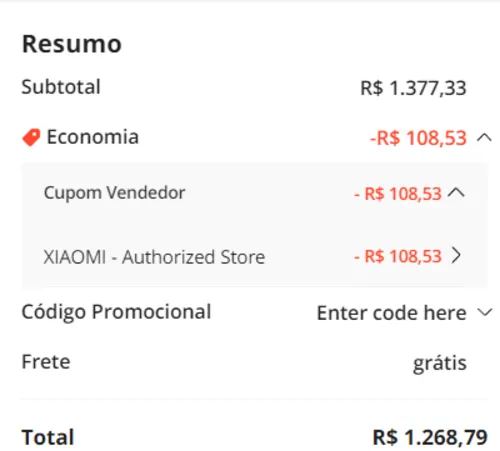 Imagem na descrição da promoção