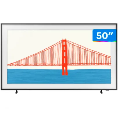 [APP] Samsung Smart TV 50 QLED 4K THE FRAME 2021 50LS03A Design Slim Suporte de Parede Slim Incluso Única Conexão Molduras Customizáveis Modo Arte