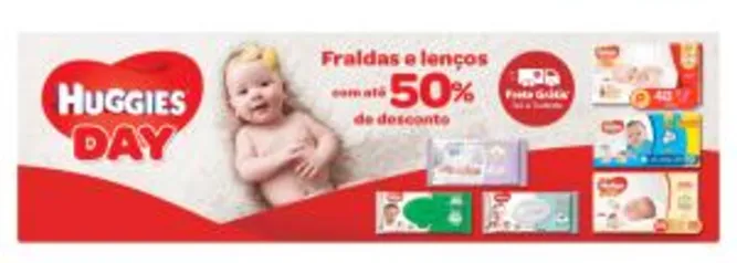 Huggies Day no Extra - Fraldas e Lenços umidecidos com até 50% de desconto.