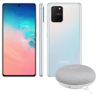 Smartphone Samsung Galaxy S10 Lite Branco 128GB + Google Nest Mini - Giz | R$2799