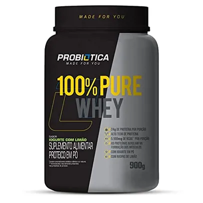 100% Pure Whey (900G) - Sabor Iogurte C/ Limão, Probiótica