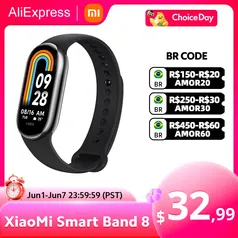 [Taxa Inclusa] Xiaomi Mi Band 8 VERSÃO GLOBAL