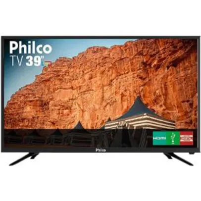 [Cartão Americanas] TV LED 39" Philco PTV39N91D HD com Conversor Digital 2 HDMI 2 USB Som Surround 60Hz Preta | R$854 (R$854 com AME)