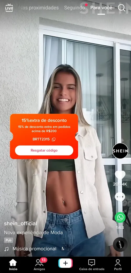 Imagem na descrição da promoção