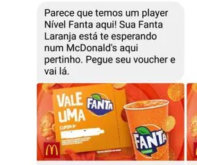 [APP Facebook] FANTA GRÁTIS NO MC DONALDS