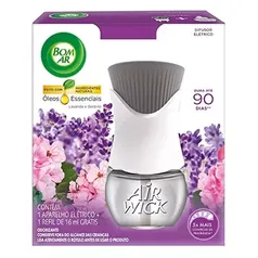 [Leve 2 pague 1] Difusor Elétrico Bom Ar Lavanda e Gerânio Aparelho + Refil 16ml