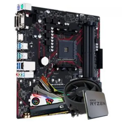 Kit Upgrade, AMD Ryzen 5 PRO 4650G, Asus Prime B450M Gaming/BR, Memória DDR4 8GB 3000MHz R$2192